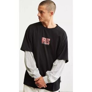 VFILES Oversized Layered Long Sleeve Tee Do Not‎ Copyright. Size XL